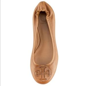Pre-Owned Tory Burch Reva Logo Ballerina Flats